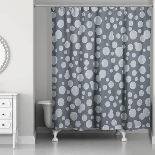 74" Bubbles All Over Shower Curtain